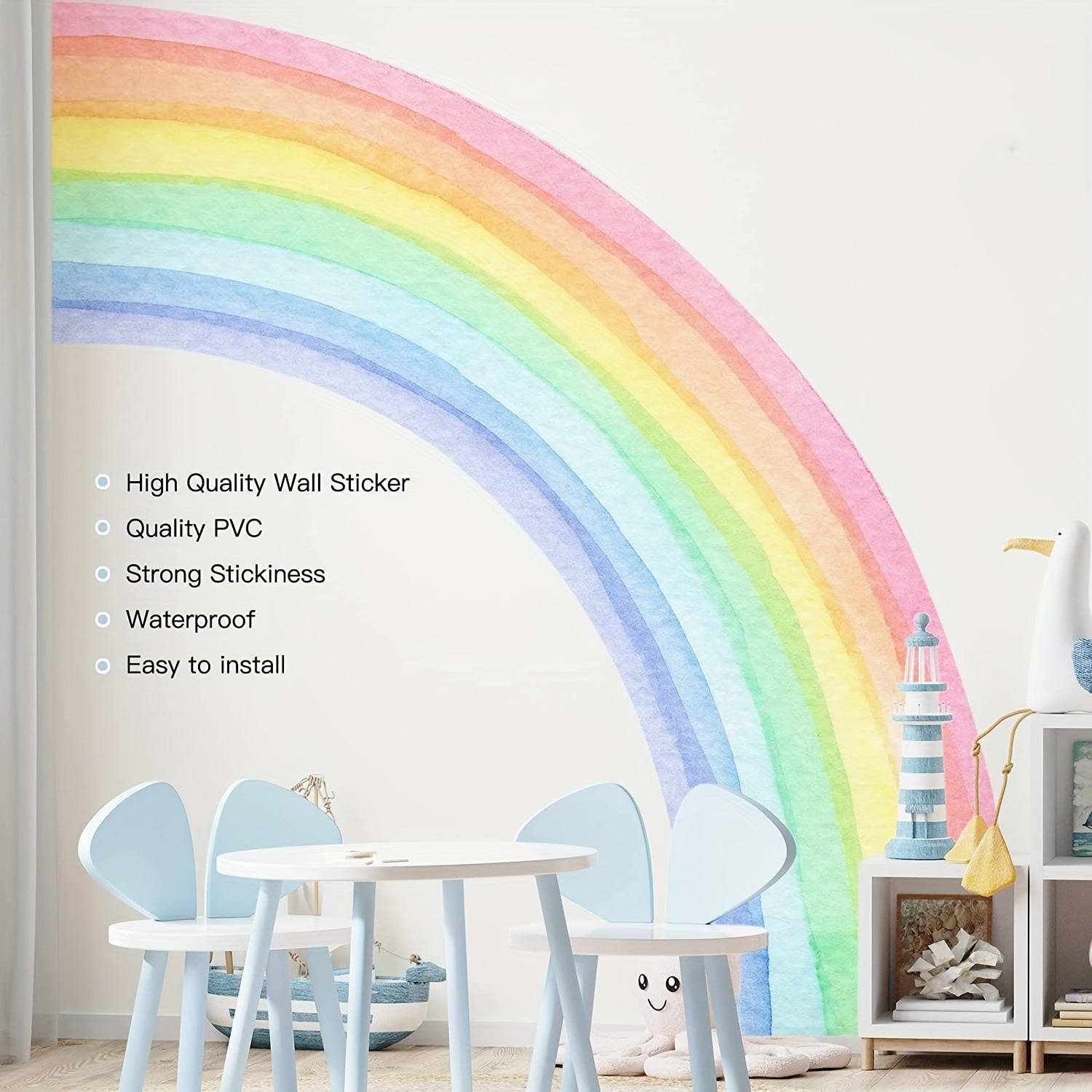 Large Rainbow Wall Sticker Bohemian Wall Decoration