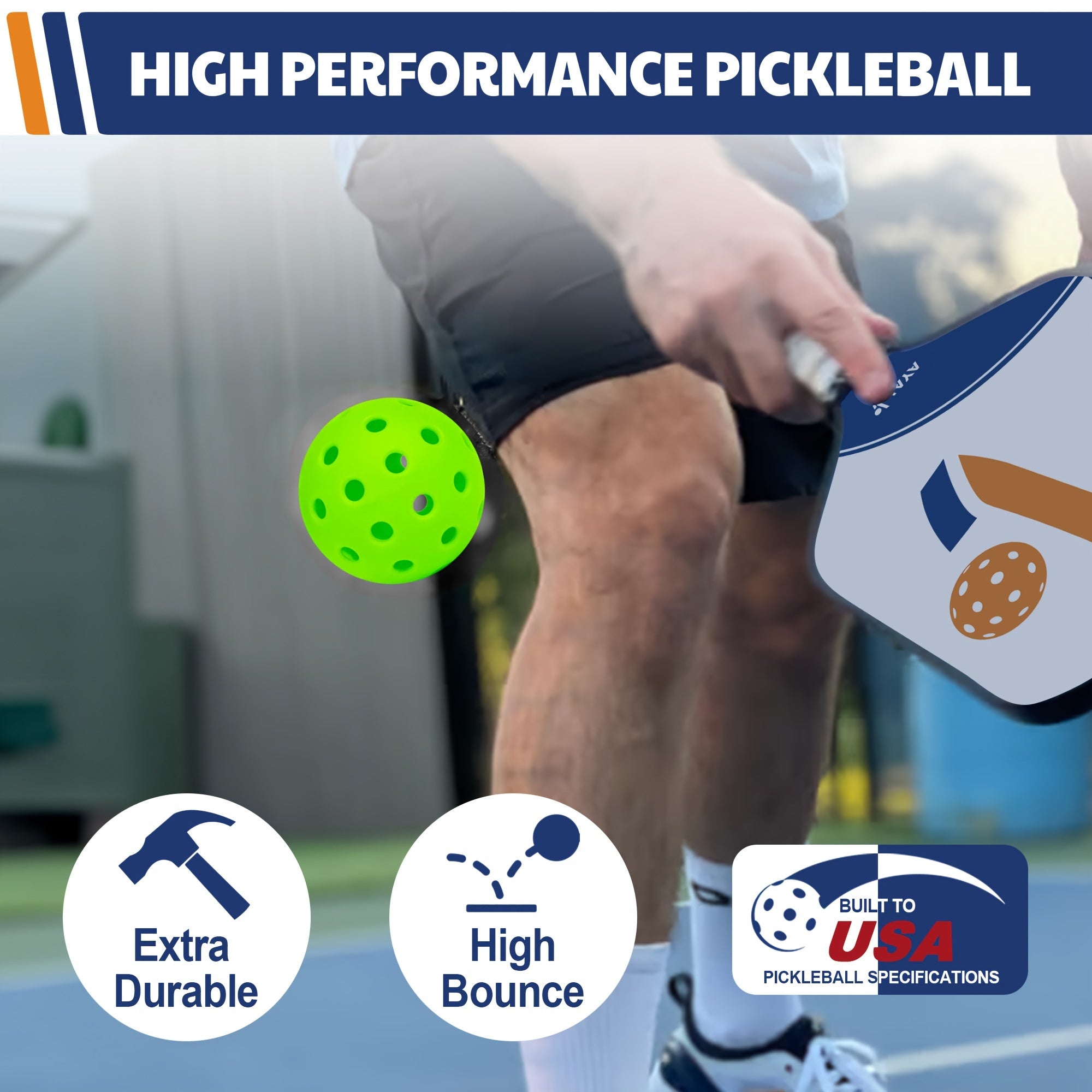 12pcs Pickleballs 40 Holes PP Pickleball Set for Outdoor Play