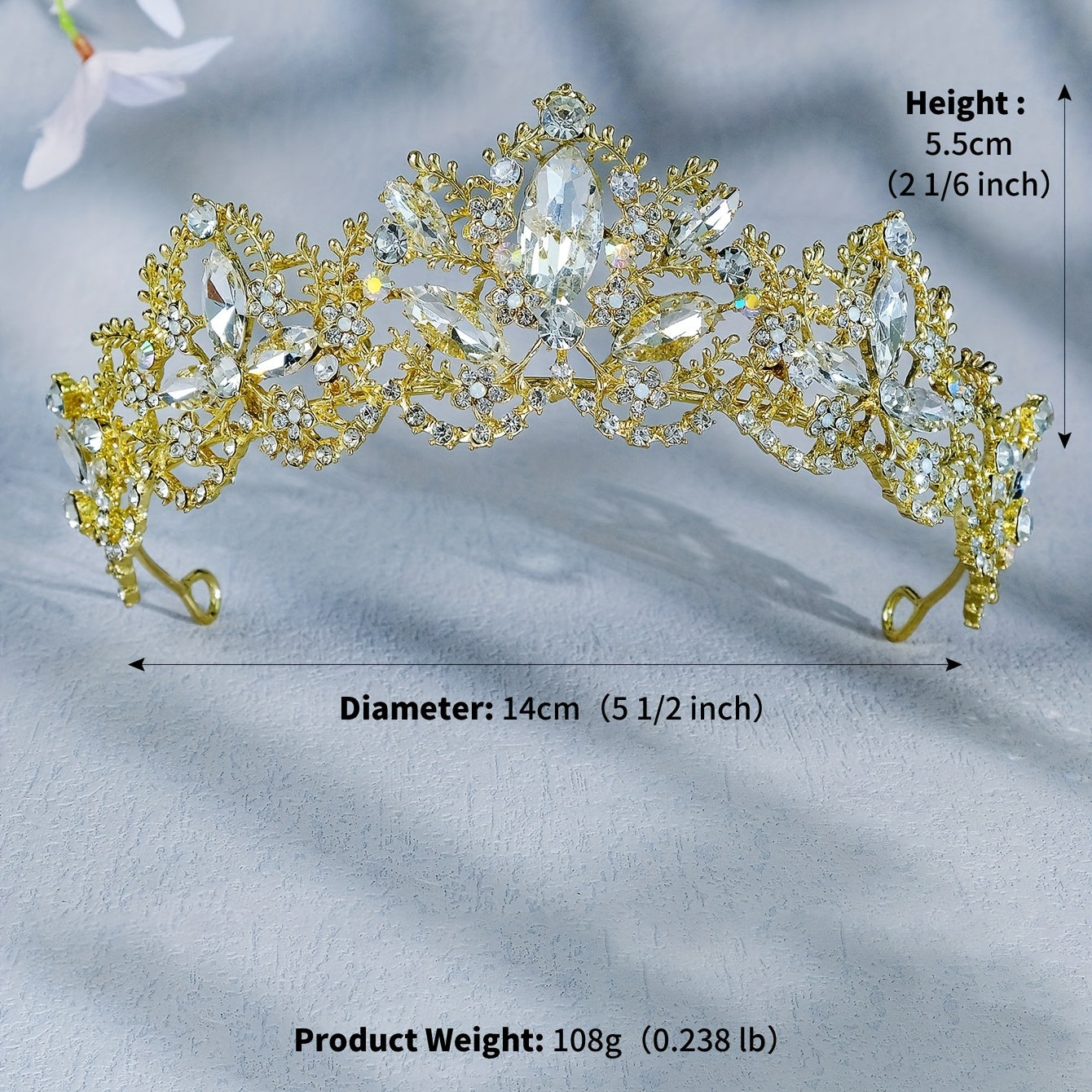 Crystal Crown Prince Queen Style Headband Alloy Tiara Hair Accessories