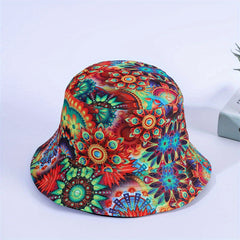Unisex Green Sunshade Bucket Hat With Graffiti