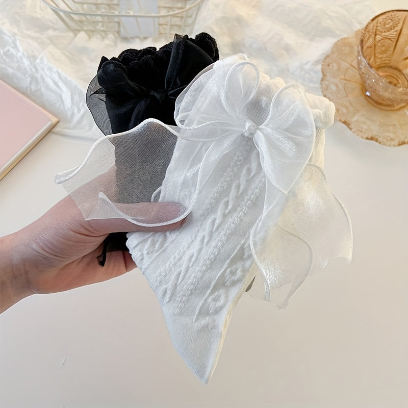 3 Pairs Ruffle Textured Socks Women's Stockings