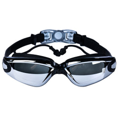 HD Electroplating Myopia Swimming Goggles with Earplugs