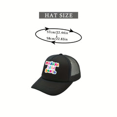 Colorful Letter Print Trucker Hat Y2K Baseball Cap Mesh Sunshade Dad Hats