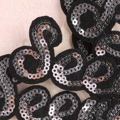 4pcs Sequin Embroidered Letter Applique Patch DIY Iron On Patch