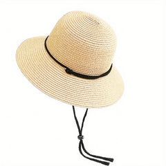 Straw Sun Hat Wide Brim Beach Hat 57 cm