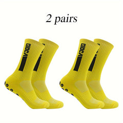 Non Slip Football Socks With Grip Pads - Breathable Outdoor Sports Socks