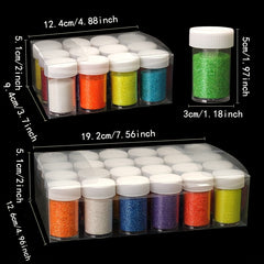 24 Colors Nail Art Glitter Powder 20g Bottle Golden Powder