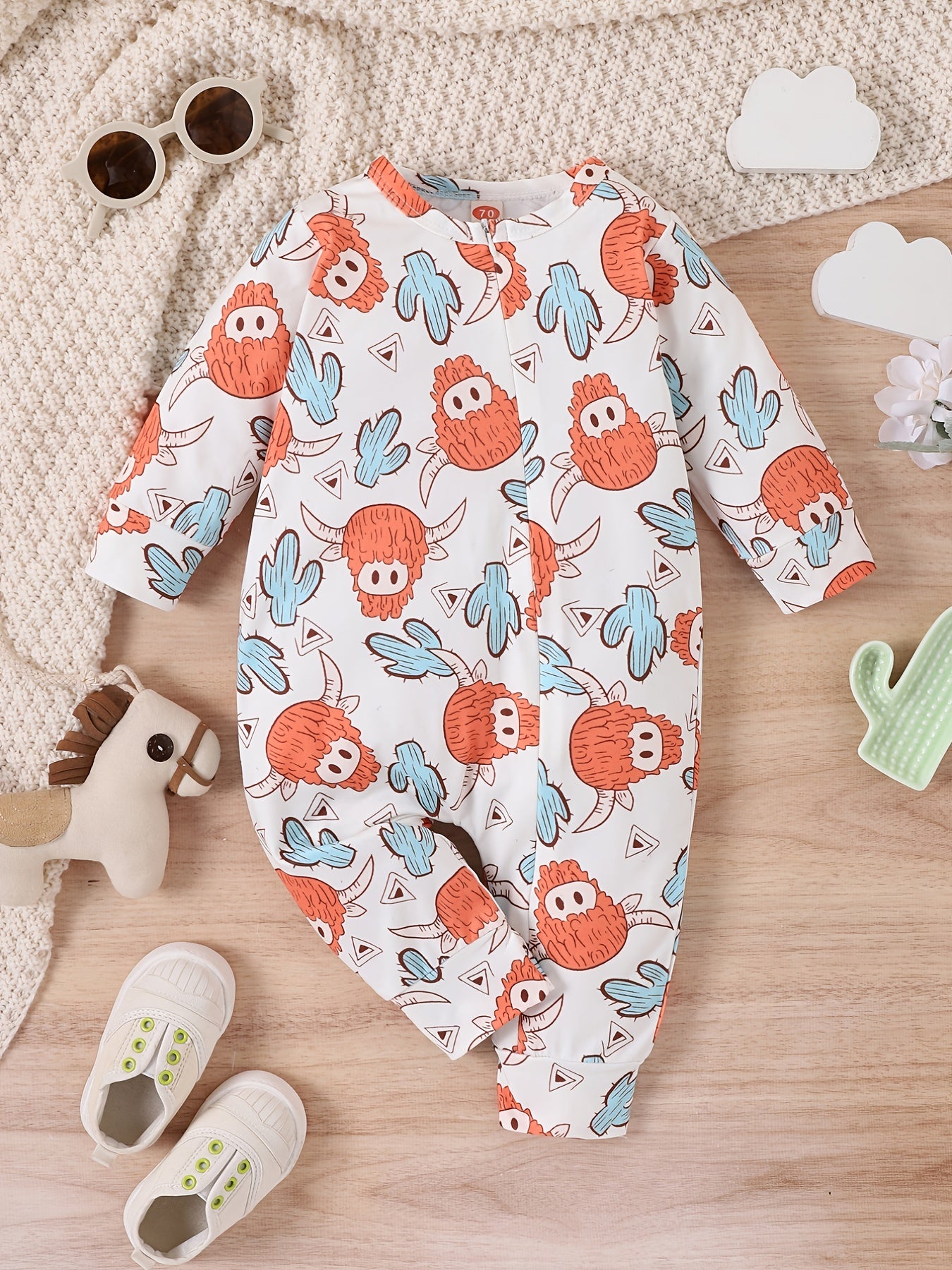 Halloween Baby Girls Cartoon Graphic Print Jumpsuit