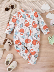 Halloween Baby Girls Cartoon Graphic Print Jumpsuit