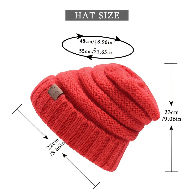 Women's Slouchy Winter Beanie Hat - Chunky Knit