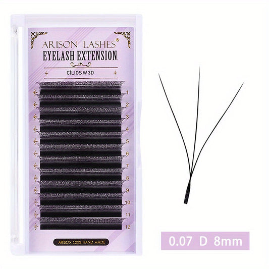 3D W Shape Lashes Premade Fans Volume Eyelashes Extension