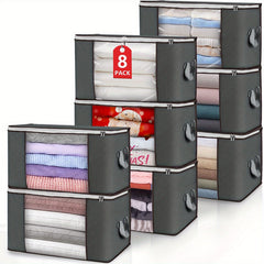 Durable 90L Large Storage Bags with Handles Foldable Closet Organizer