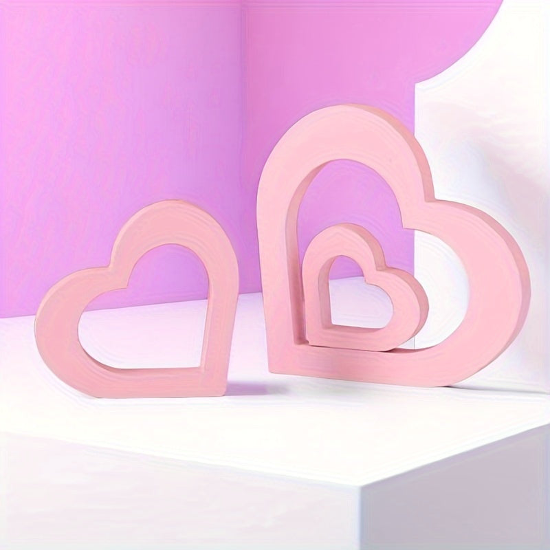 1PC Heart Wooden Sign Ornament for Home Wedding DIY
