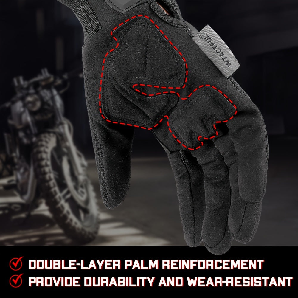 Retro Touch Screen Motorcycle Gloves Rubber Protection Airsoft Paintball