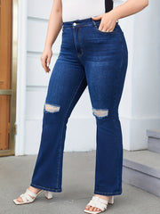 High Stretch Flared Leg Jeans