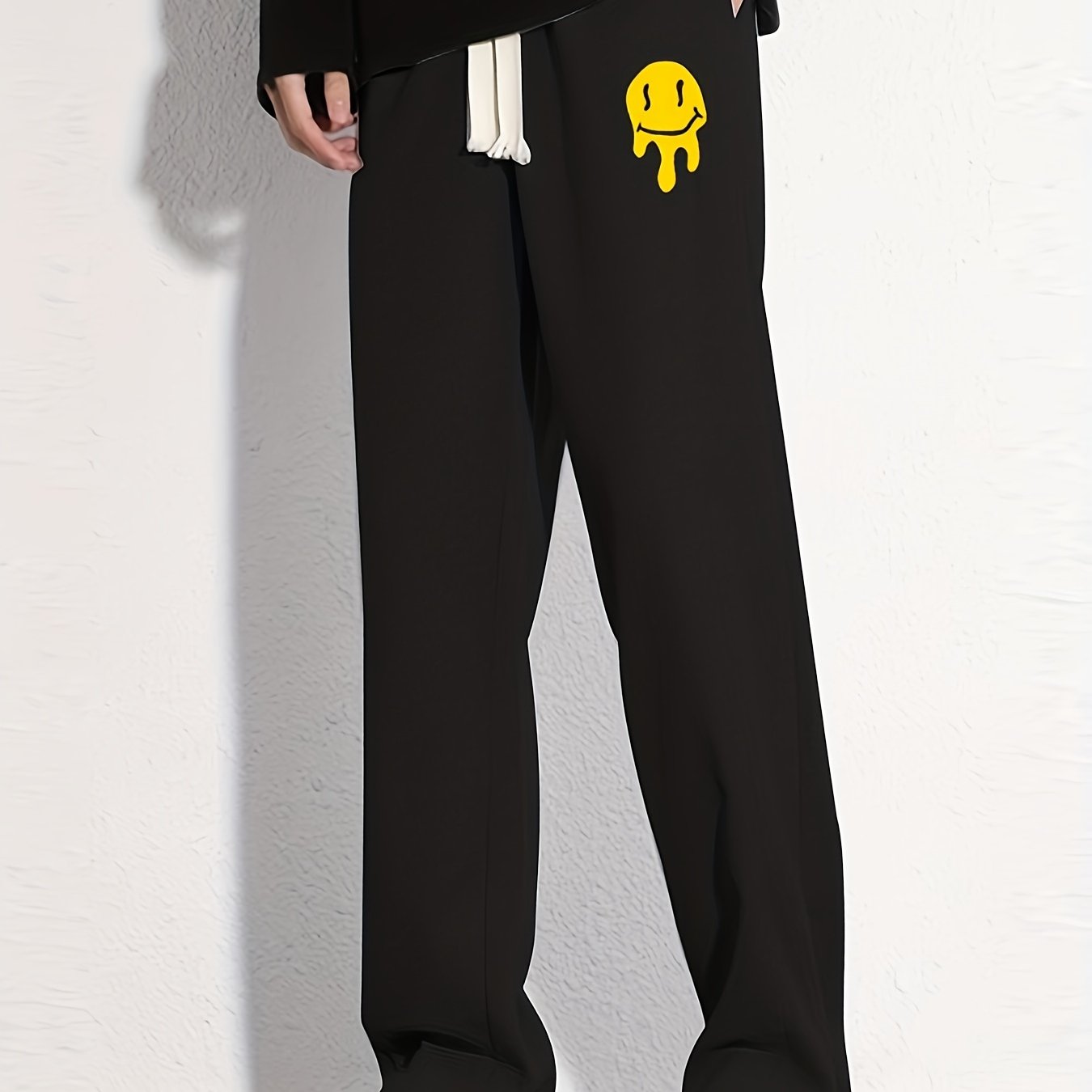 Men's Cotton Sweatpants Solid Loose Fit Stretch