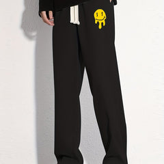 Men's Cotton Sweatpants Solid Loose Fit Stretch