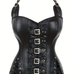 Punk Halter Lace Up Tummy Control Top Women's Underwear