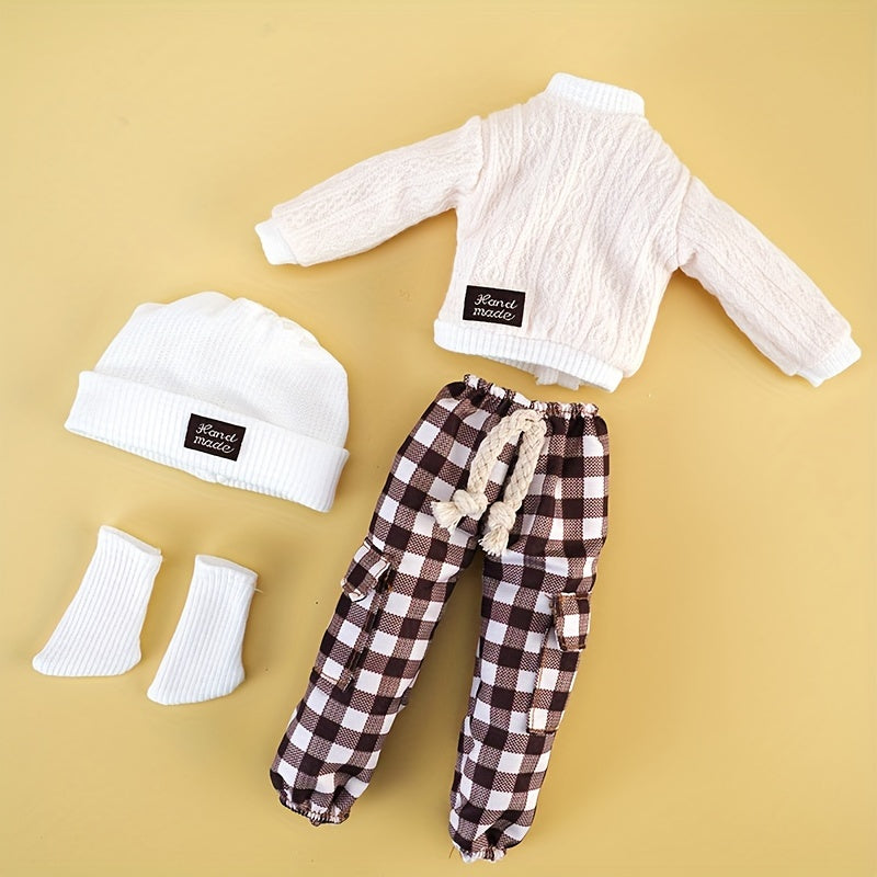 12 Inch Doll Sweater Top Pants Hat Socks Set