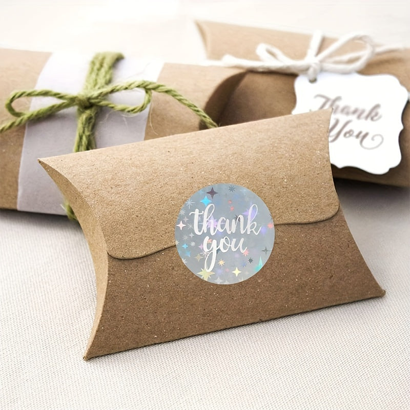 500 Laser Thank You Sticker Gift Wedding Baking Packaging Decorative