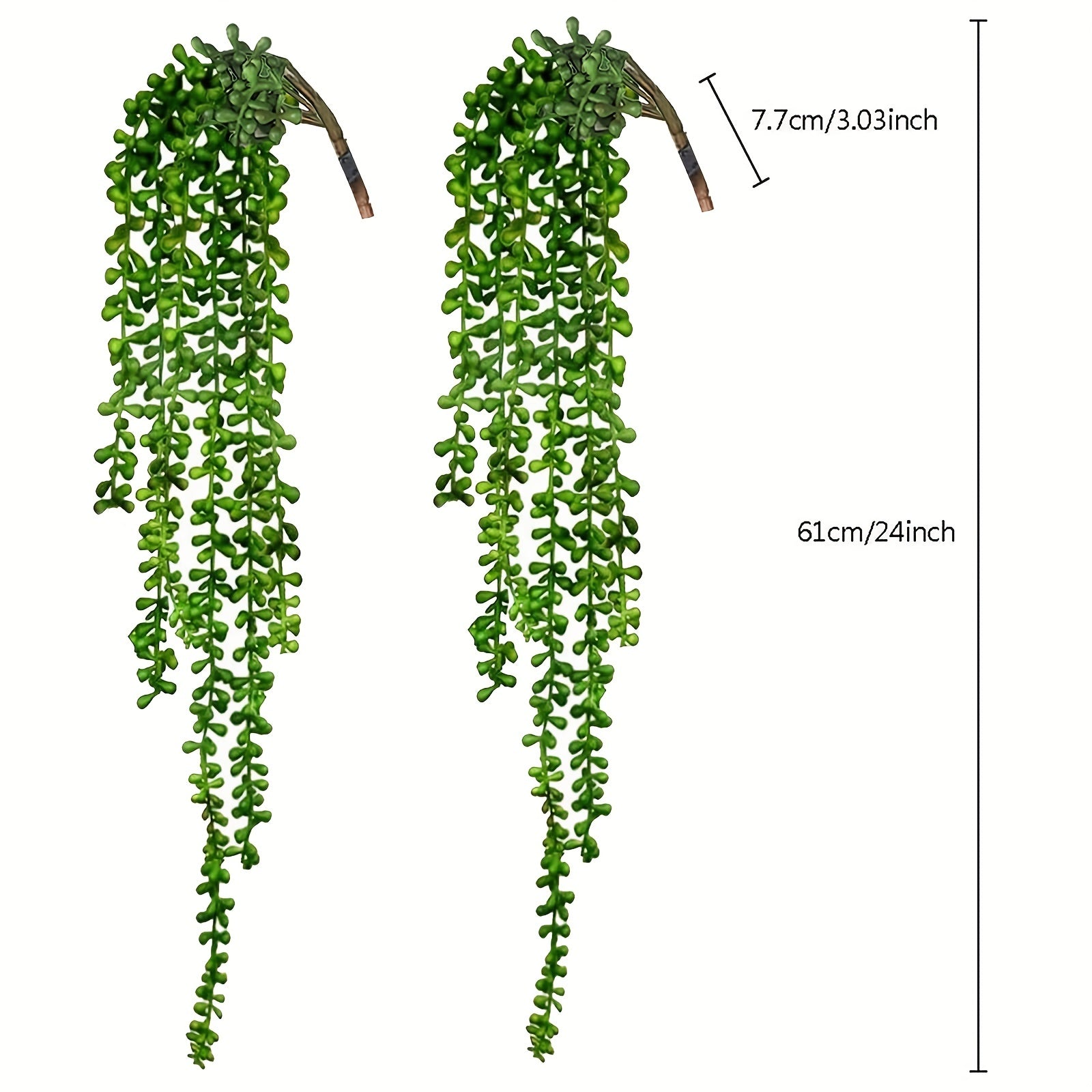 4pcs Hanging Strings of Pearls Succulents 24'' Home Office Wedding Decor