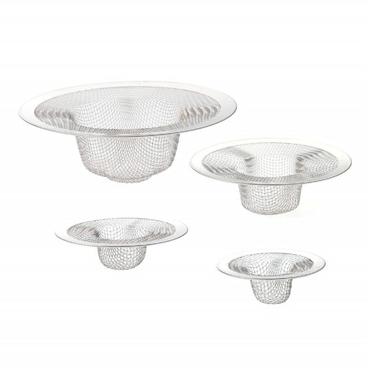 4pcs Stainless Steel Sink Strainer Hair Catcher Bathroom Food Filter Assorted