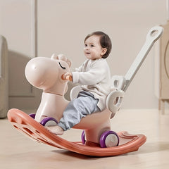 3-in-1 Shaking Horse Baby Toy Scooter Hand Push Walking Year Gift Children's Dua