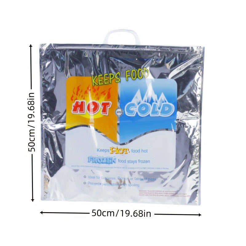 Insulated Aluminum Foil Thermal Bag for Takeout, 50x50cm