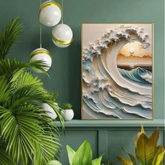 3D Wave Puzzle - Sunset Mountains & Seas - Adult Size
