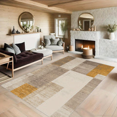 Boho Geometric Abstract Art Carpet Anti Slip - Large Area Carpet