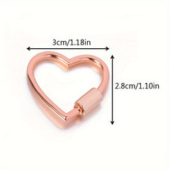 Heart Metal Buckle Keychain DIY Bag Wallet Keyring