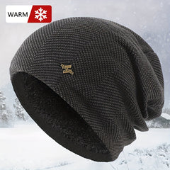 Thickened Warm Woolen Knitted Hat for Outdoor Cycling Skiing