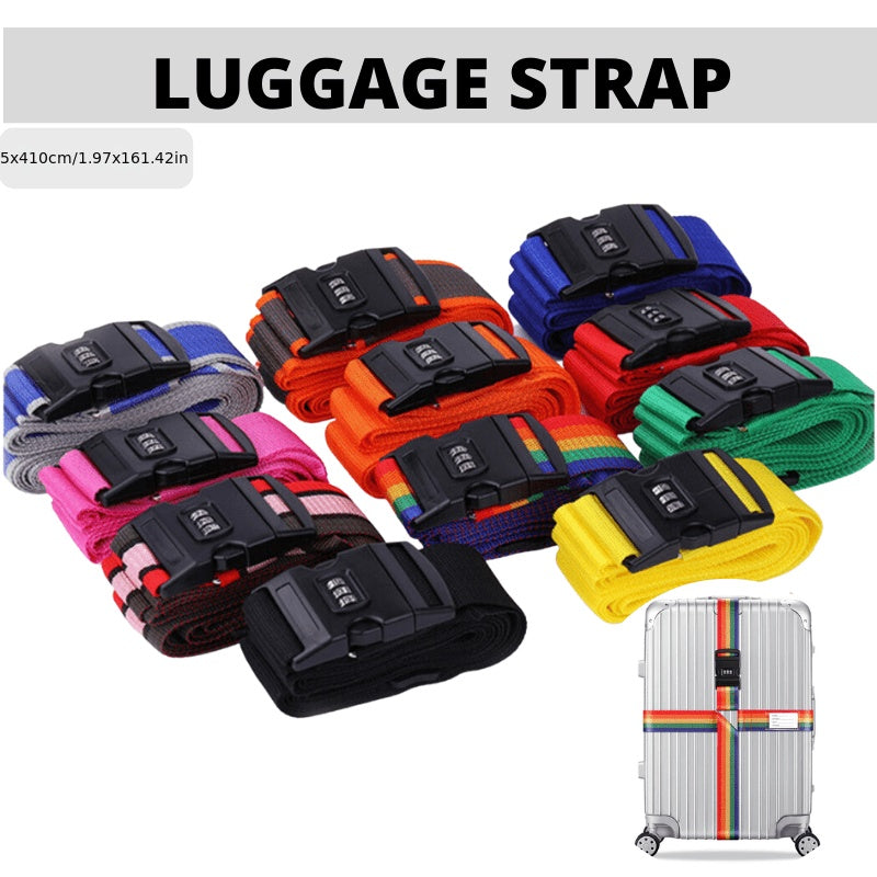 Adjustable Luggage Packing Strap w/ Password Lock 5 X 410cm