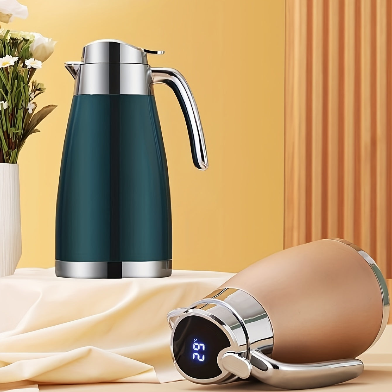 Smart Insulation Pot 3ml Temperature Stainless Vacuum Office Coffee