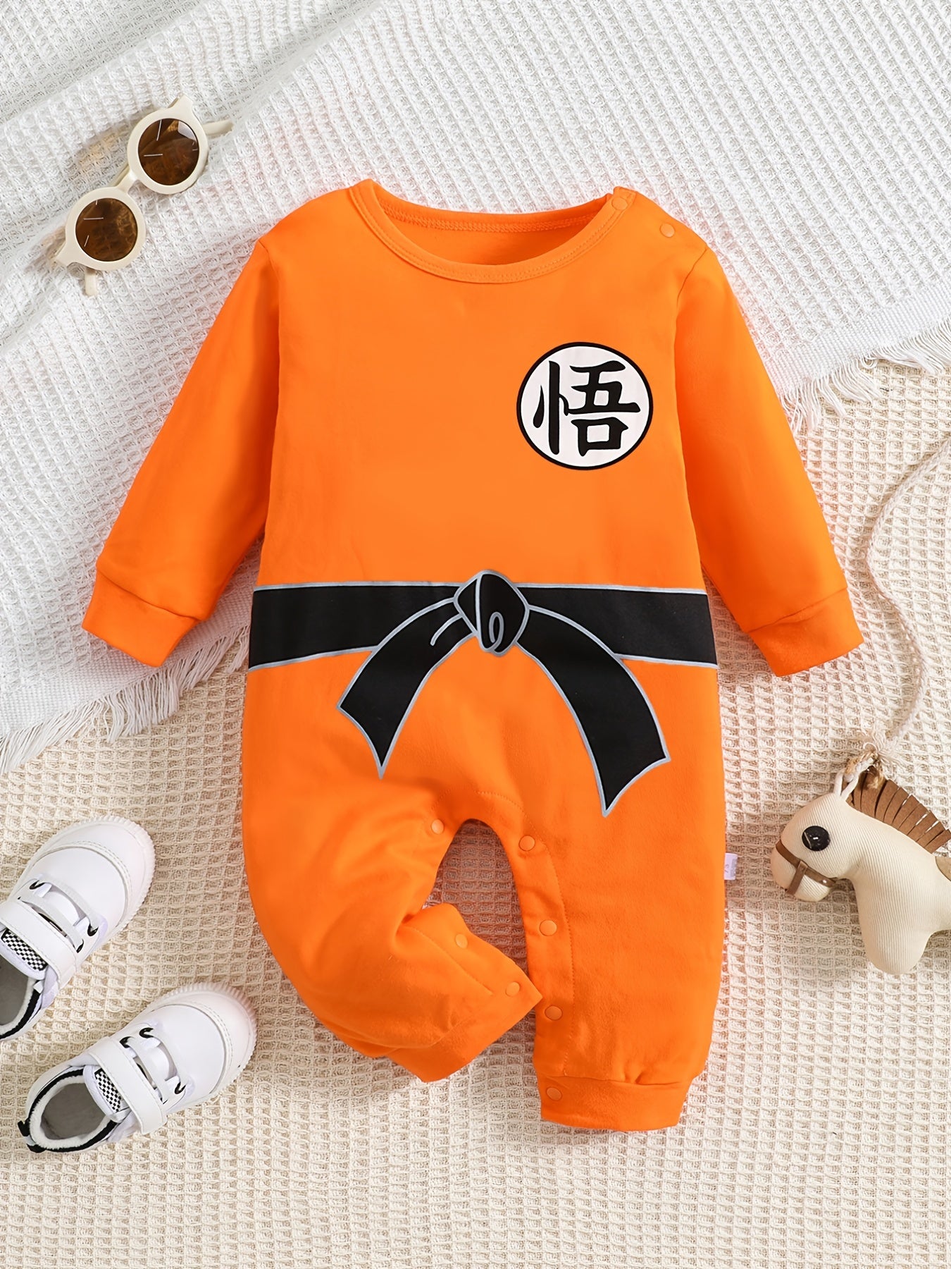 Unisex Baby Anime Cosplay Romper Long-sleeved Jumpsuit