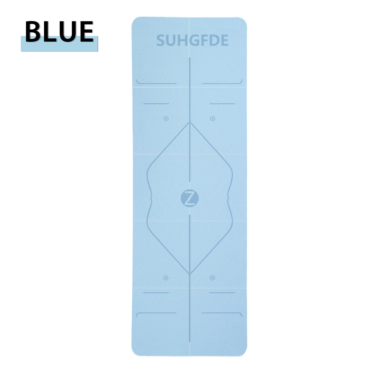 Foldable TPE Yoga Mat with Body Line, Non-slip Fitness Mat