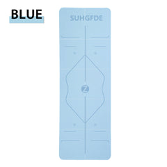 Foldable TPE Yoga Mat with Body Line, Non-slip Fitness Mat