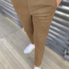Men's Geometric Stretch Slim Casual Pants