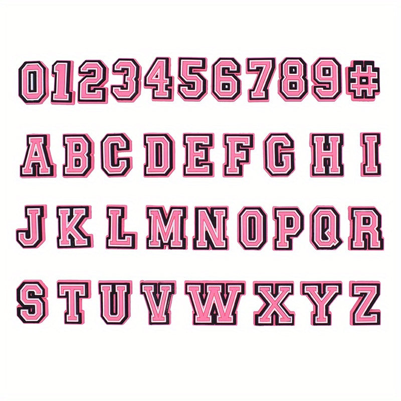37pcs Pink Letter Shoe Charms For Sandals Christmas Birthday Gift Party Favors