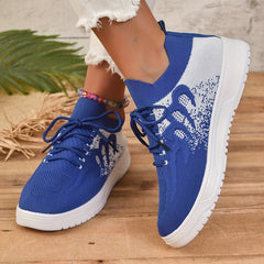 Women's Print Mesh Breathable Sports Shoes Lightweight Non slip Travel Shoes