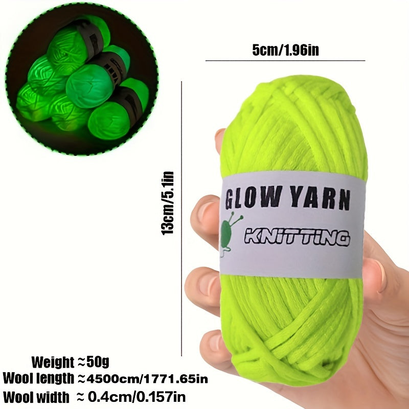 Glow in the dark Wool Soft Knitting Luminous Wool DIY Knitting Doll Bag Scarf