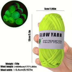 Glow in the dark Wool Soft Knitting Luminous Wool DIY Knitting Doll Bag Scarf