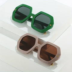 Large Geometric Frame Sunglasses For Women Men UV400