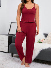 Ribbed Knit Cami Top & Pants Pajamas Set