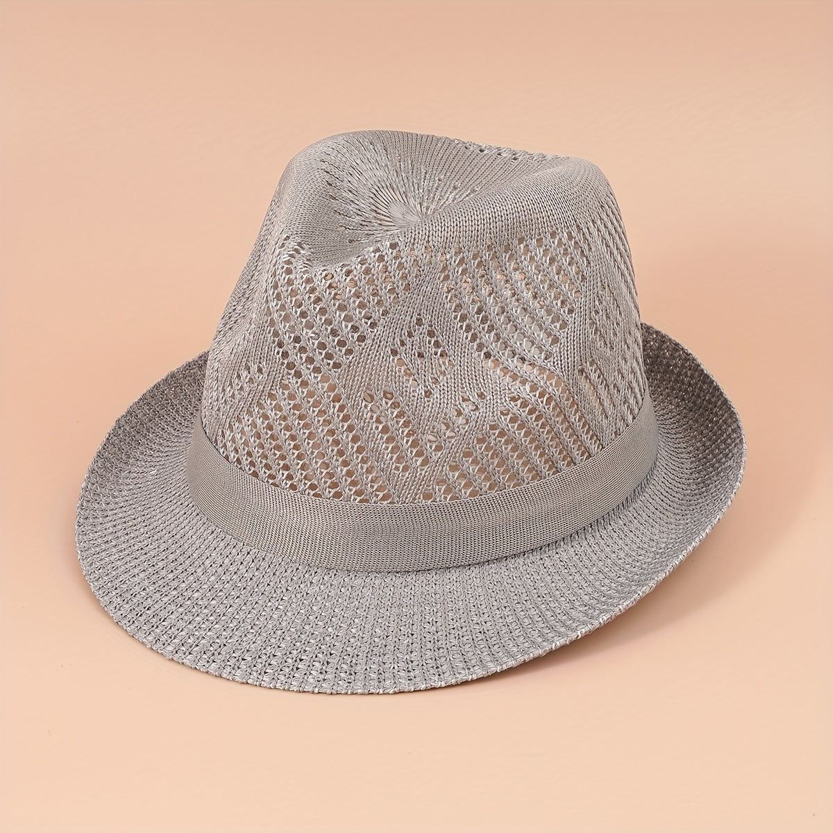 Short Brim Fedora Cap Breathable Jazz Hat Summer Sun Hat