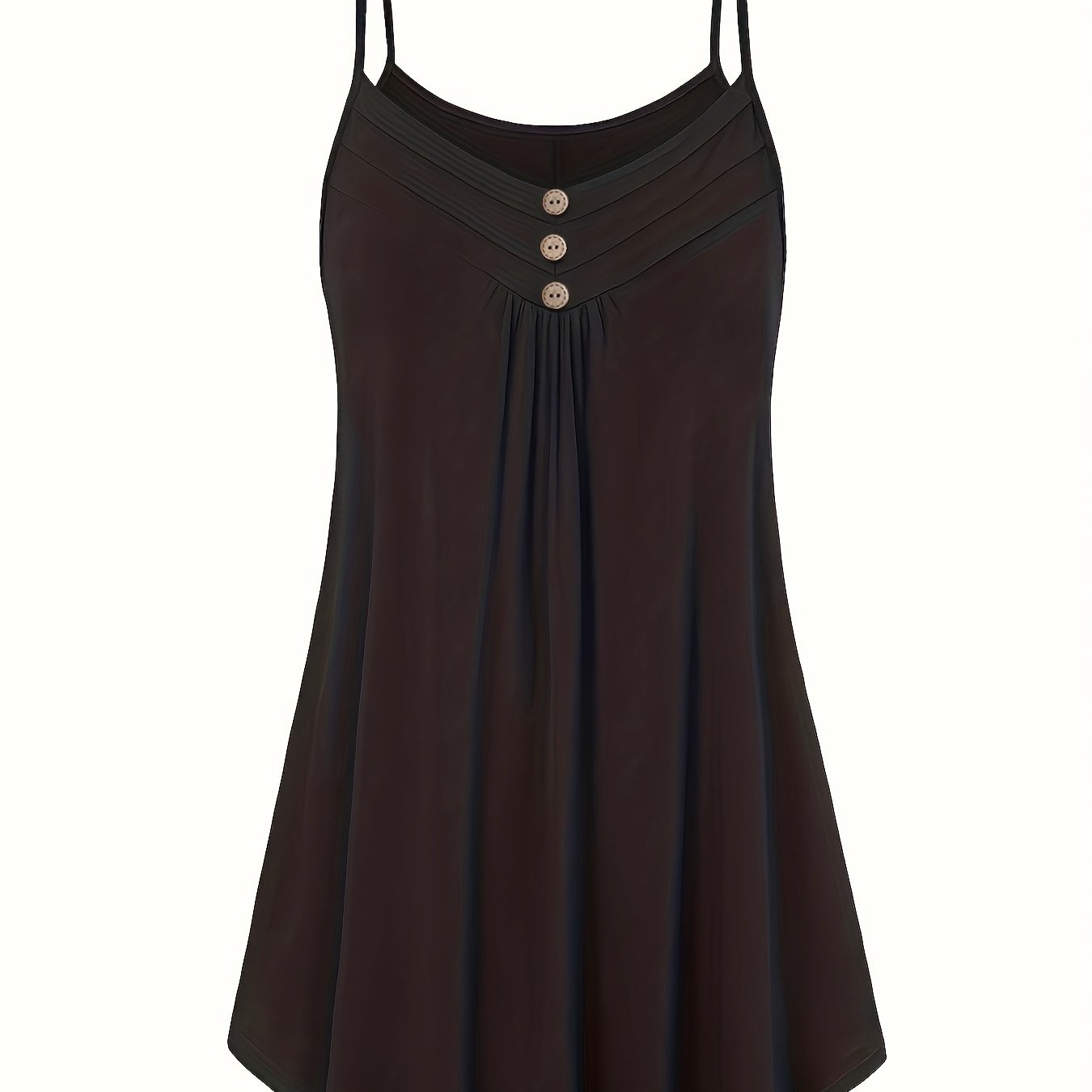 Solid V Neck Cami Top Women's Plus Casual Cami Top