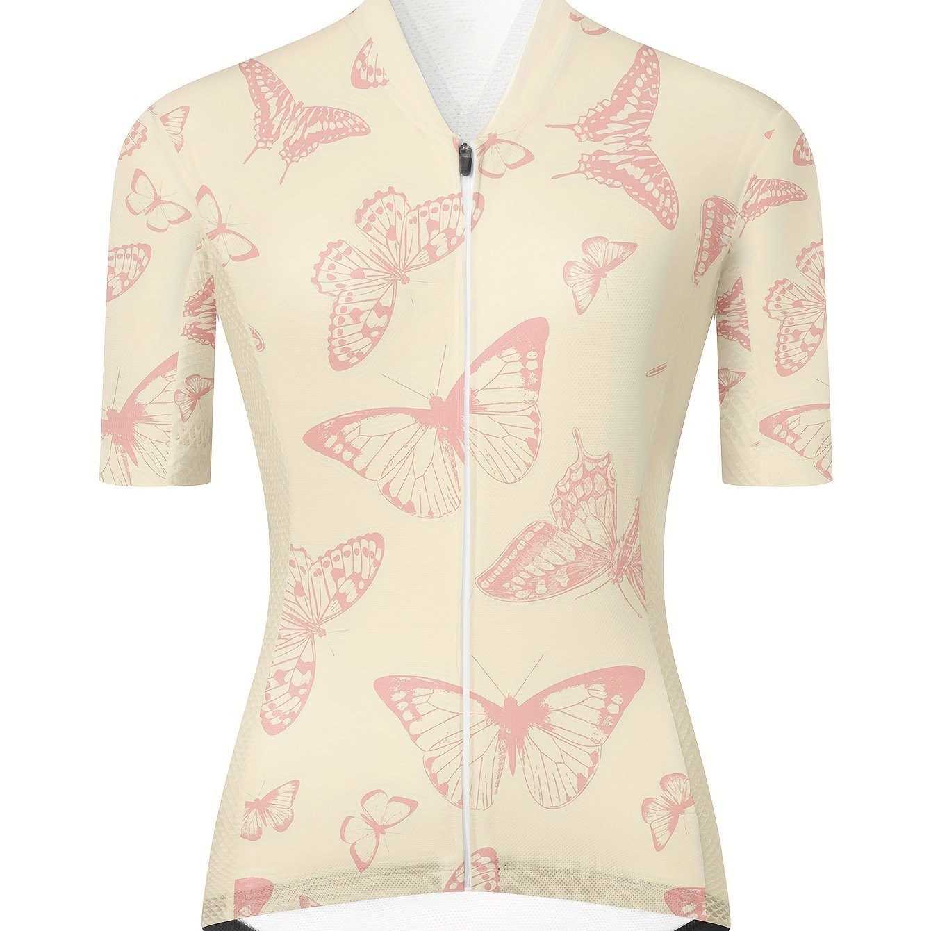 Women's Butterfly Print Cycling Jersey Slim Fit