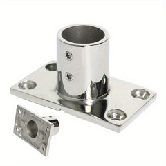 316 Stainless Steel Rail Base Fitting 2 Rectangular Base 90 Marine Hardware