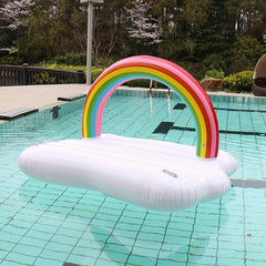 Inflatable Rainbow Floating Bed