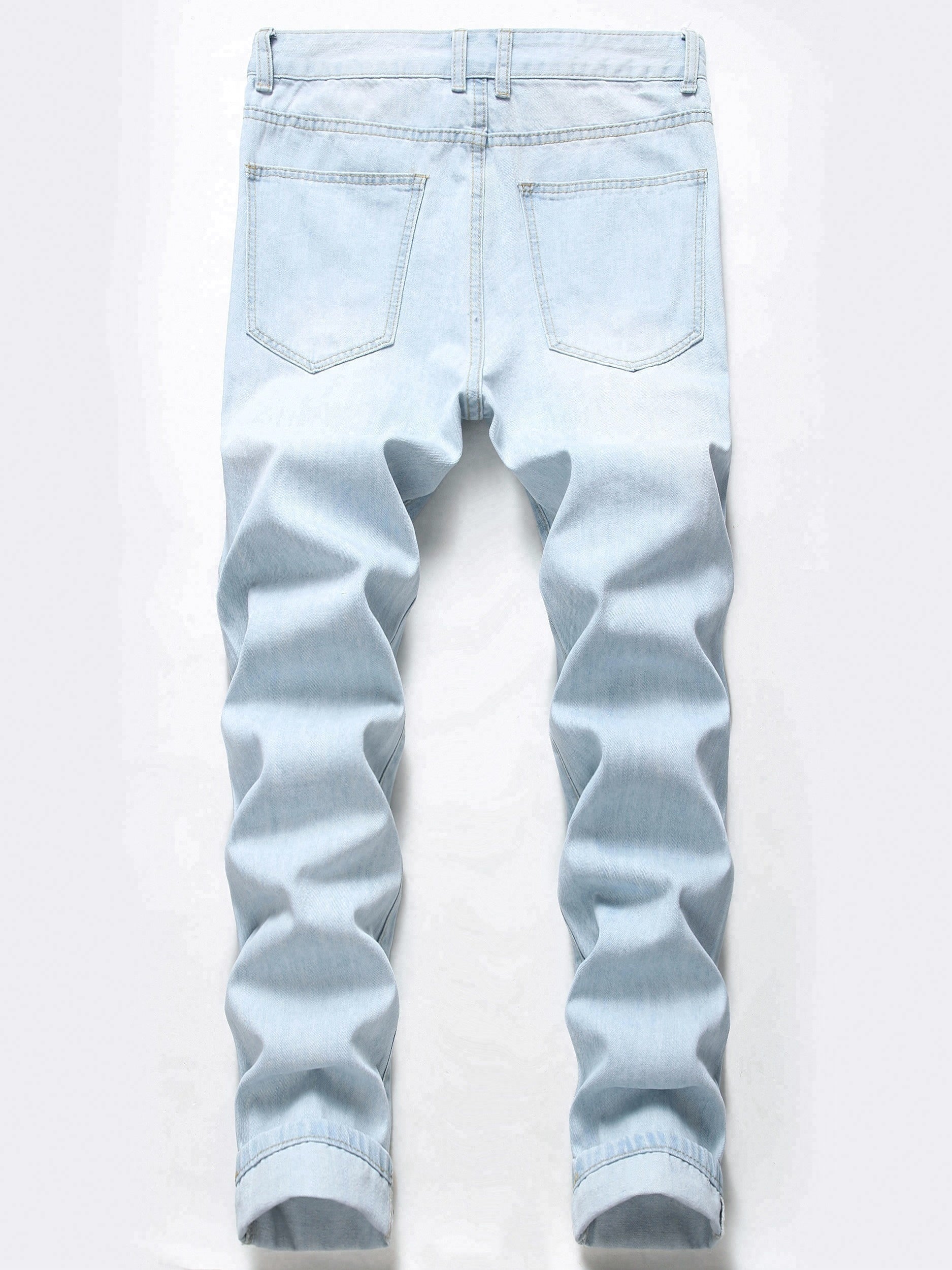Men's Ripped Slim Skinny Fit Denim Jeans Pants